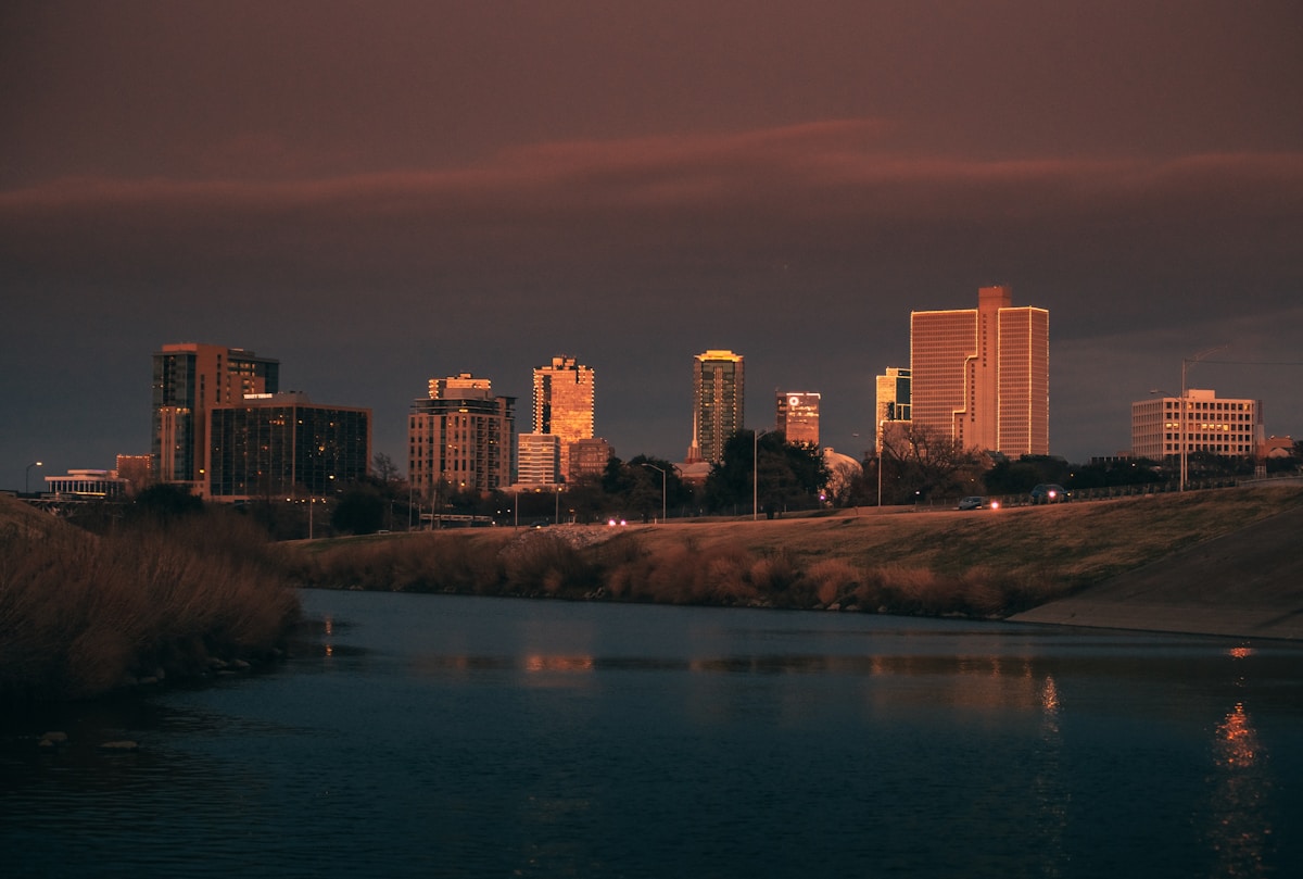 The Fort Worth, Texas skyline at night